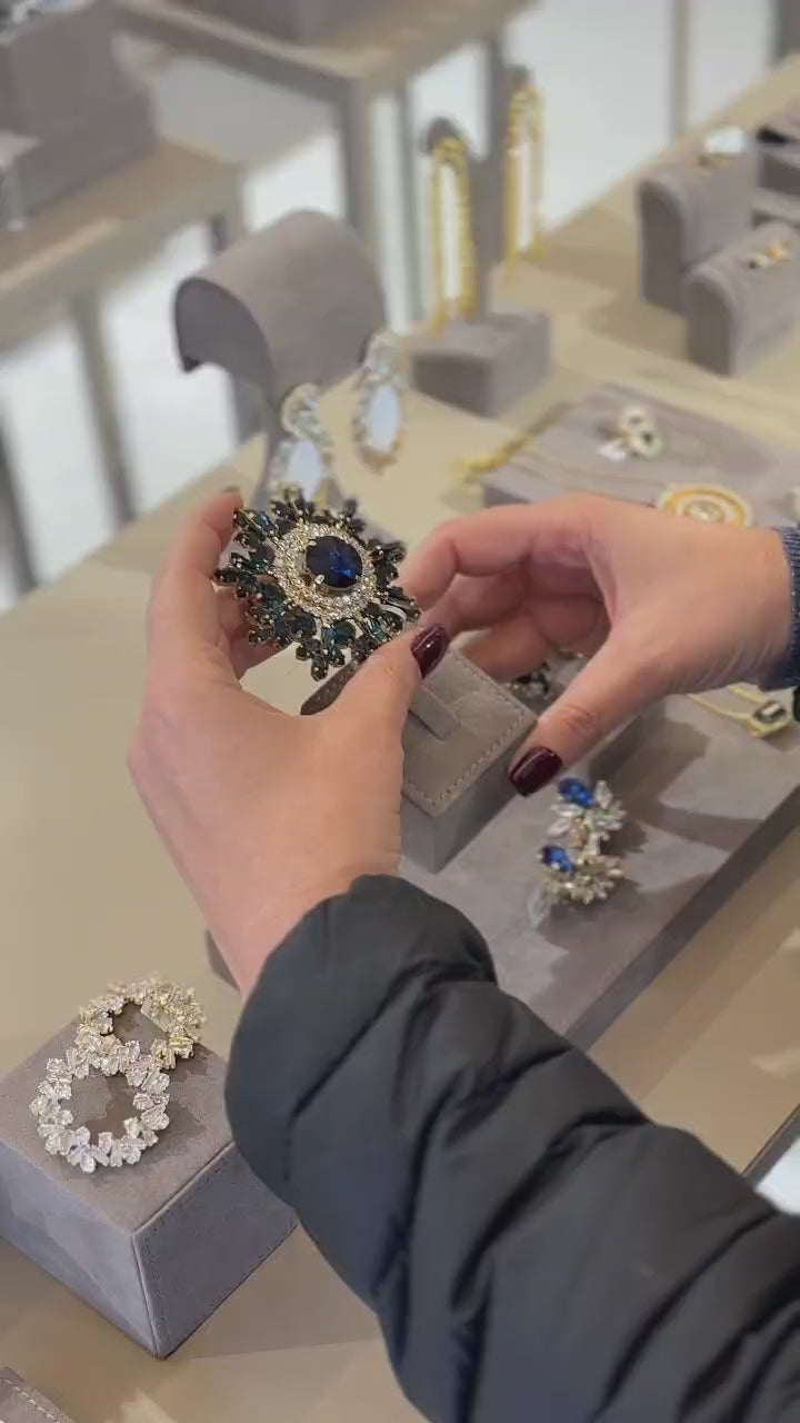 Grace Brooch - Royal Blue