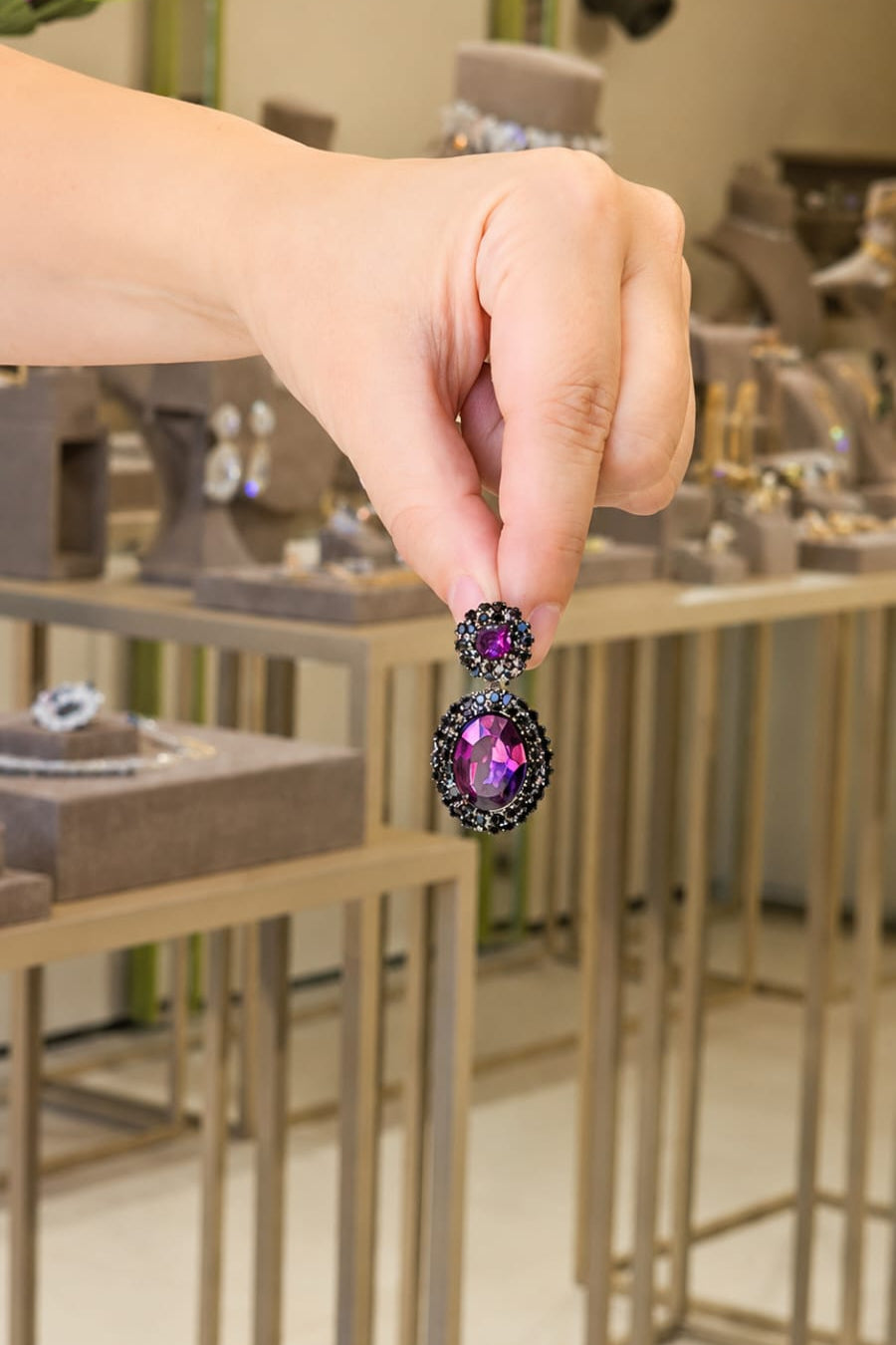 Princess Jet - Blue & Lilac Earings